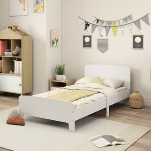 Single bed frame, white 