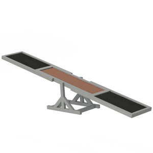 Wooden seesaw for dogs
