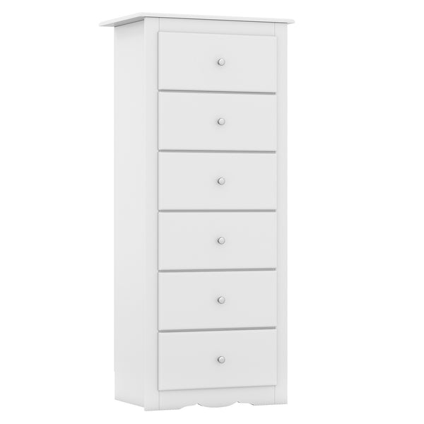 6-drawer bedroom dresser, White