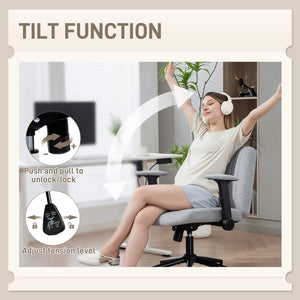 Grey cross-back office chair