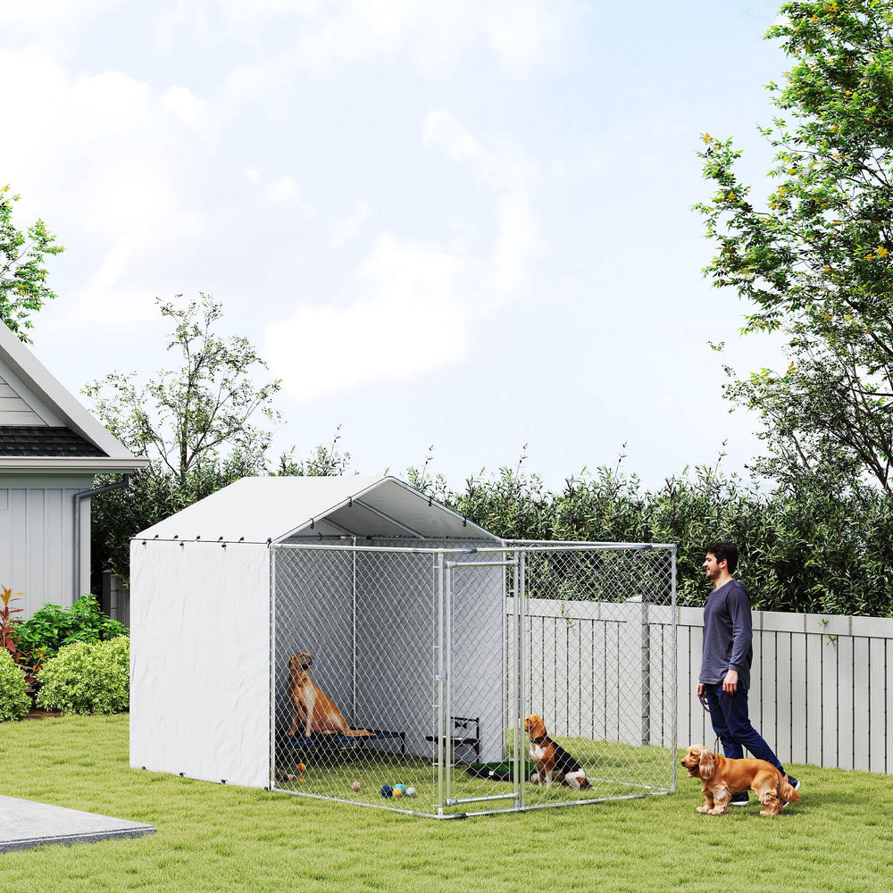 Galvanized steel enclosure with waterproof and UV-resistant cover