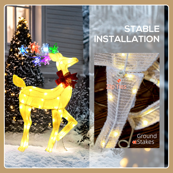 Glowing reindeer garden decoration