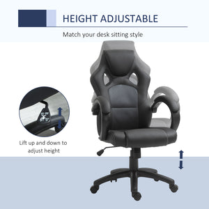 Gaming office chair with swivel casters