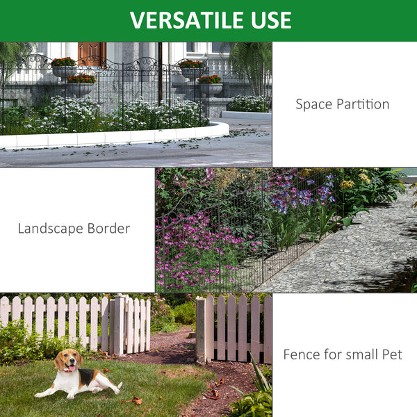 4-panel decorative garden fence