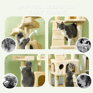 173cm Multi-Level Cat Tree, Beige