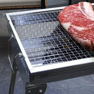 Stainless steel charcoal barbecue