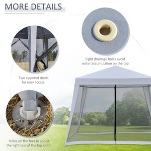 10 x 10 garden tent with mosquito net, grey