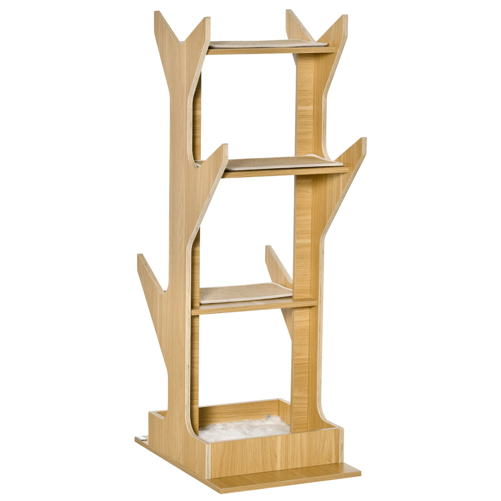 4-Level Wooden Cat Tree with Resting House