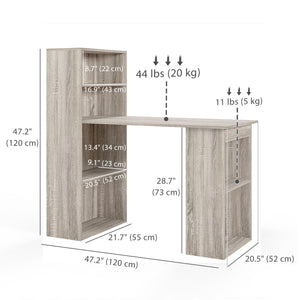 Computer desk with storage and shelf