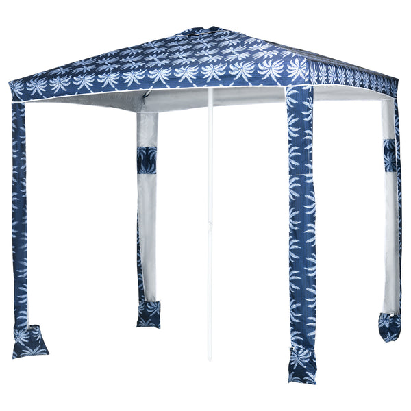 6.5-foot beach umbrella, dark blue 