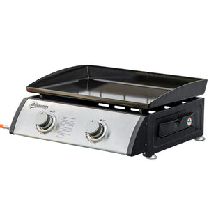 2-burner gas barbecue, silver