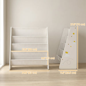 4-tier children's bookcase with open display shelf for books