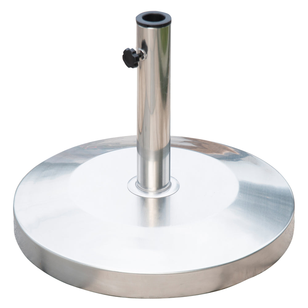 Round cement parasol base, silver 