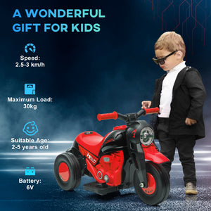 6V Electric Motorcycle That Makes Bubbles, Black and Red