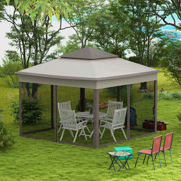 11 x 11 folding shelter with soft roof and carry bag, grey
