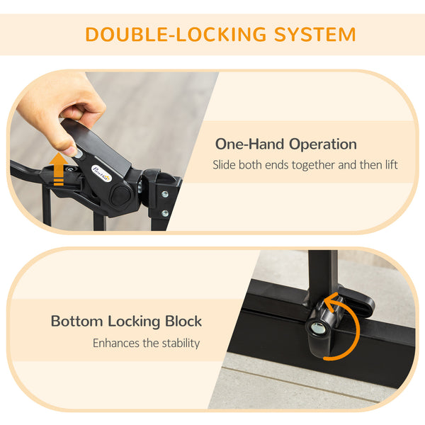 Black dog safety gate