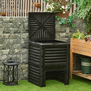 80 gallon (303 litre) garden composter, black.