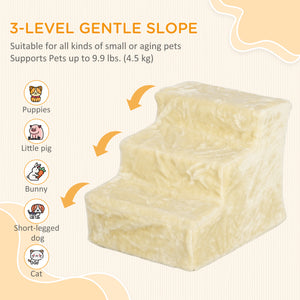 3-Step Pet Ramp with Removable Cover, Beige