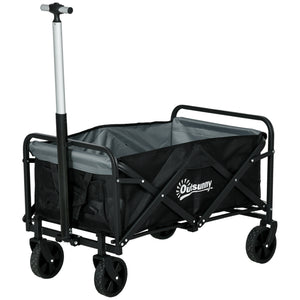 Folding garden cart with steel frame