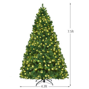 Arbre de Noël artificiel en PVC de 7 pieds avec lumières LED