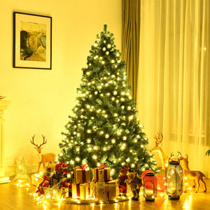 Arbre de Noël artificiel en PVC de 7 pieds avec lumières LED
