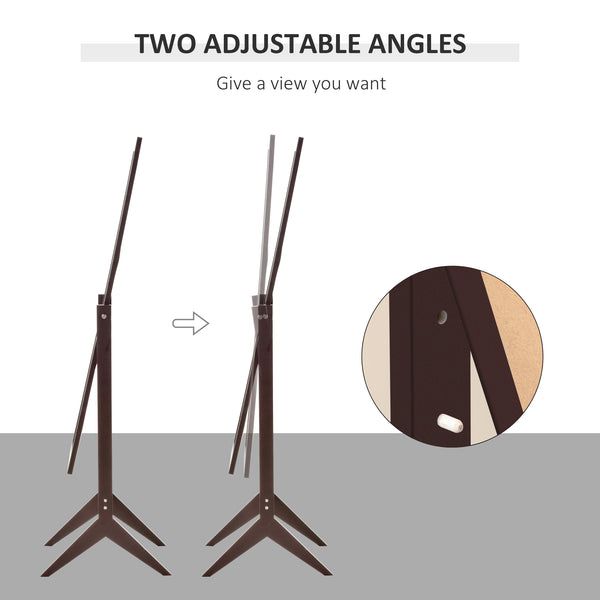 Full-length floor mirror with 2-position adjustable angle