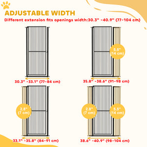Extra-tall pet gate, black