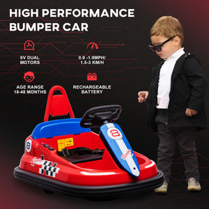 6V Bumper Car, Red