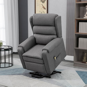 Lift chair for the elderly with footrest, gray