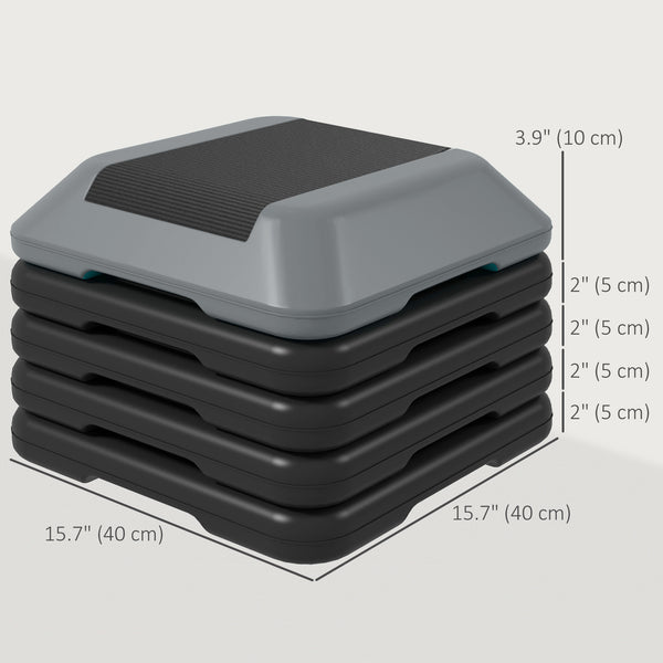 5-level height-adjustable stepper, gray