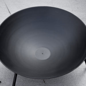 Fire pit with poker, patio heater, wood stove for outdoor campfire, black