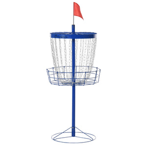 Portable training basket for disc golf, dark blue