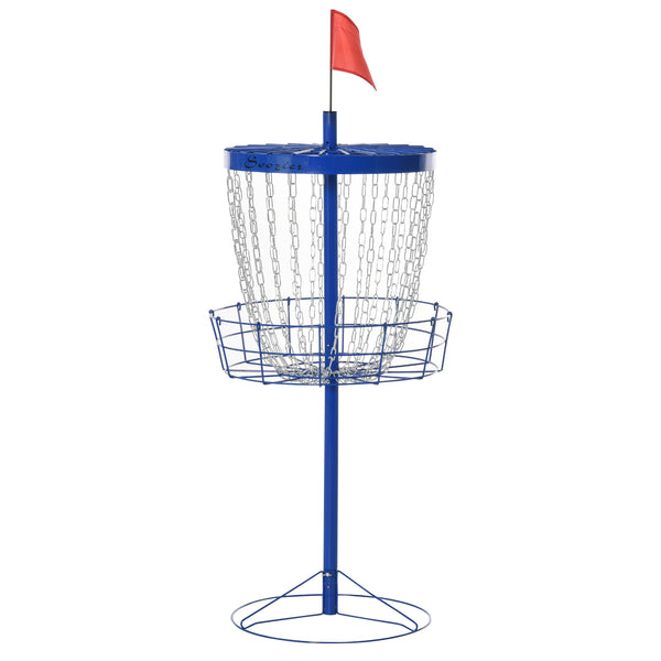 Portable training basket for disc golf, dark blue