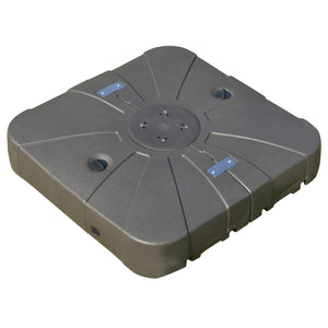 Square offset parasol base with wheels, coffee color