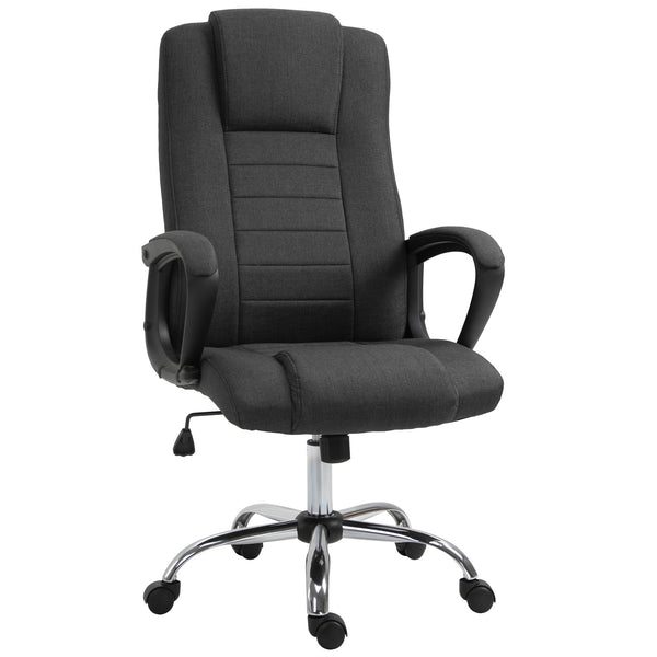 High-back office chair, anthracite grey