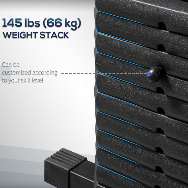 Multifunctional weight machine with 65 kg weight