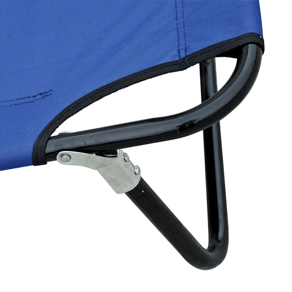 Foldable Camping Bed for Adults, Portable Outdoor Sleeping Bed, Blue