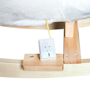 Soft and warm rocking swan with lullaby, white