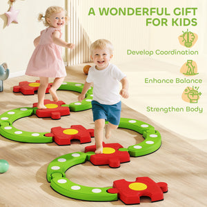 Children's balance beams with non-slip surface, flower pattern