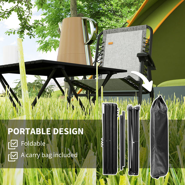 Folding camping table, black