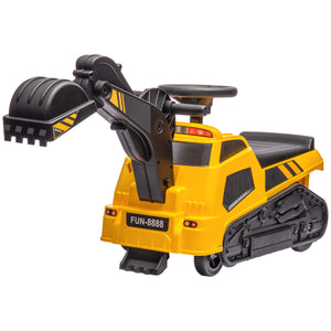 3 in 1 Excavator Bulldozer Rolling Compactor with Music, Yellow