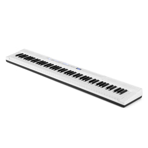 Clavier électrique de 88 touches avec support réglable et sac portable - Blanc