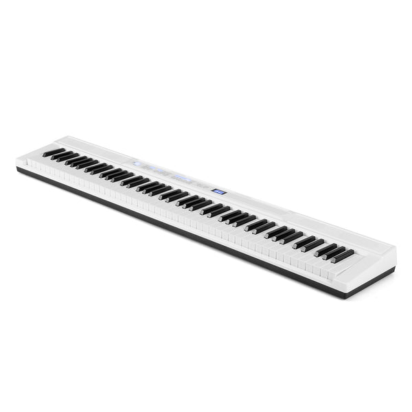 Clavier électrique de 88 touches avec support réglable et sac portable - Blanc
