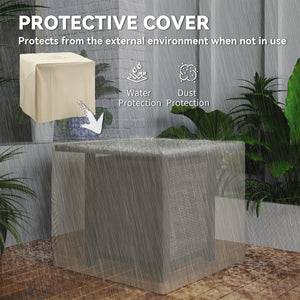 Square gas fire pit, smokeless, with cover, black