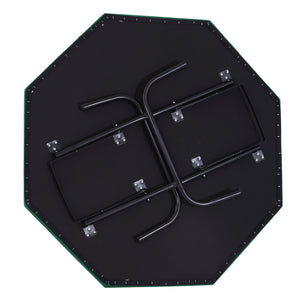 8-Player Folding Poker Table with Cup Holders, Green
