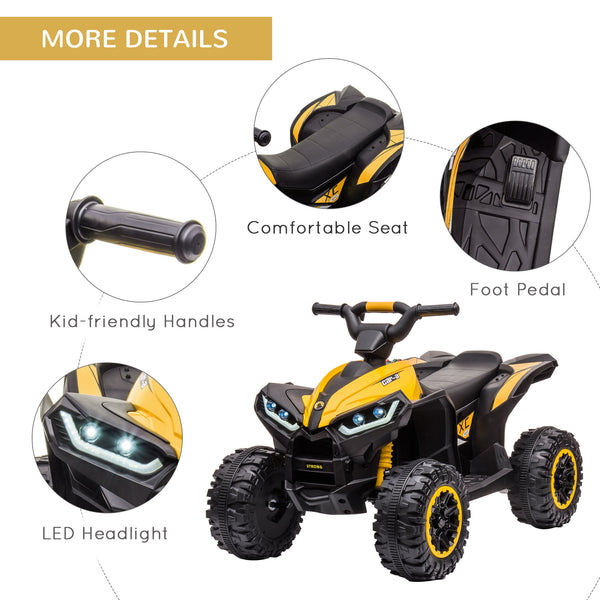 12V quad with music, yellow