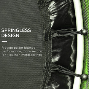 55" Kids Trampoline with Enclosure Net, Green