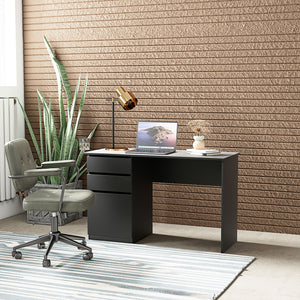 Computer desk with storage, drawers and cabinet, black