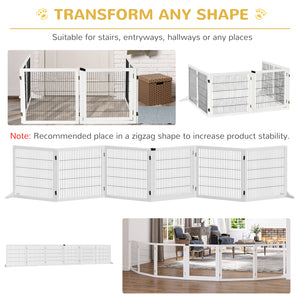 Freestanding wooden barrier with 2 support feet, white