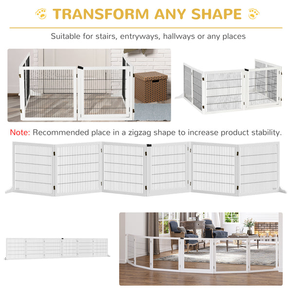 Freestanding wooden barrier with 2 support feet, white
